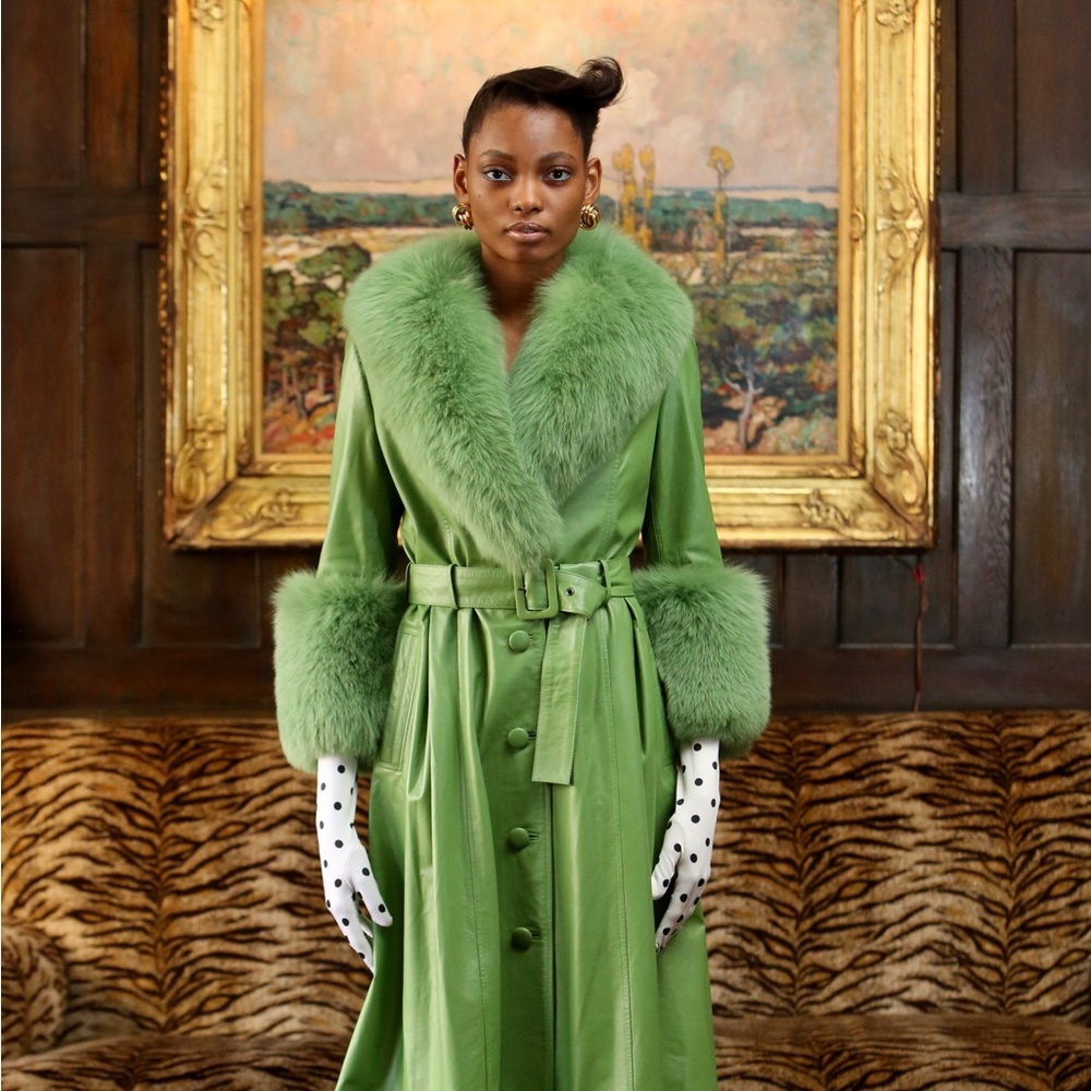 Saks Potts Foxy Coat - Green - Size 1